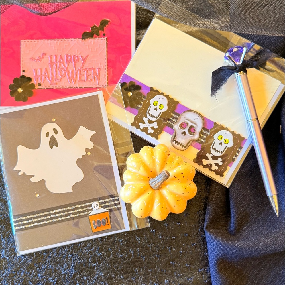 Halloween Ghost and Skull Invitation Set